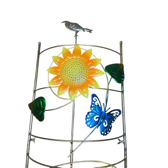 Butterfly and Sunflower Garden Trellis 6’ T x 12” Wide Comes in 5 Sections - Picture 4 of 7